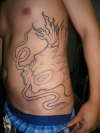 front of koi tattoo