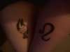 fire symbol/leo label tattoo