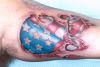 Flag Under Skin tattoo