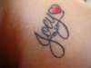 joey with heart tattoo