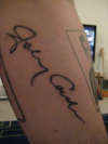 johnny cash autograph tattoo