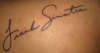 Frank Sinatra's autograph, right shoulder/back tattoo