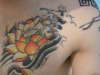 Golden lotus tattoo