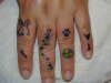 Finger Tats Rabbit, Sparkle, Carrot, etc. tattoo