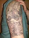 dragon half sleeve tattoo