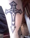Custom cross tattoo