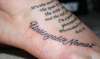 Lettering on Foot tattoo