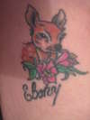 My first tattoo!! Bambi / deer for my freedom!