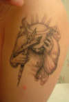 Crucified Demon tattoo