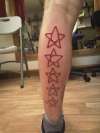 rotating red stars tattoo