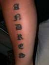 MY SONS NAME tattoo