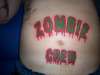 Psychobilly belly tat tattoo