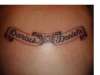 names in ribbon tattoo