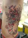 koi on ribs Roddy Mclean tattooer  Glasgow