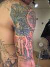 Backside of Sublime Halfsleeve tattoo