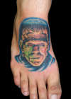 franken foot tattoo