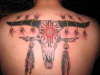 Native Cattle Skull w/feathers, w/o shadow tattoo