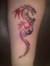 Tribal Dragon on  forearm tattoo