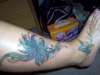 cover up on right calf tattoo