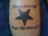 my mates calf tattoo
