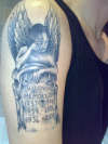 Crying angel tattoo