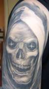 Grim Reaper Face tattoo