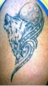 wolf and moon tattoo