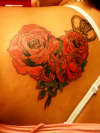 A heart of roses tattoo