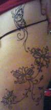 simple flowers tattoo