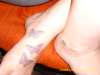 butterfiles and zodiac sign tattoo