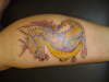 dragon on my calf tattoo