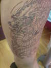dragon outline tattoo