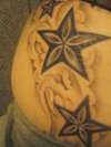 star, cloud, demon tattoo