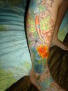 full leg tattoo
