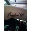 'freedom' tattoo