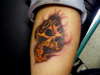 Flaming Skull tattoo
