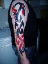 Large tribal tattoo