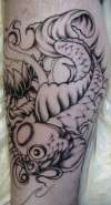 new koi tat with no color yet tattoo