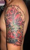 Rocker Roses tattoo