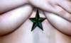 Sternum Nautical Star tattoo