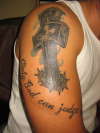cross with letters tattoo