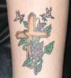 Cross with Roses tattoo