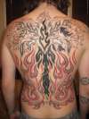 Flaming Back Piece - NOT FINISHED tattoo