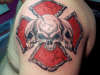 F/F with Skulls tattoo
