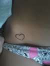 Heart on Hip tattoo