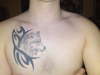 Tribal wolf tattoo