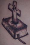 bible and cross tattoo