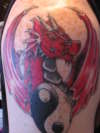 1st tat Dragon Yin Yang tattoo