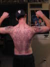 Dragon Wings backpiece outline tattoo