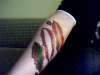 tears with ireland flag under skin tattoo